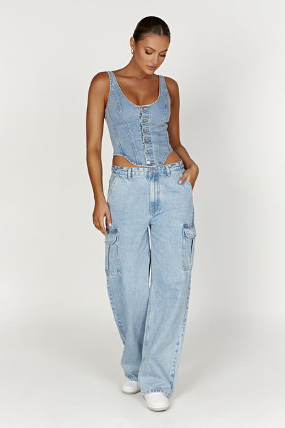 Jagger Mid Bel Oversize Denim Jean