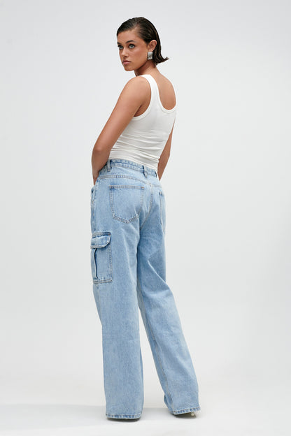 Jagger Mid Bel Oversize Denim Jean