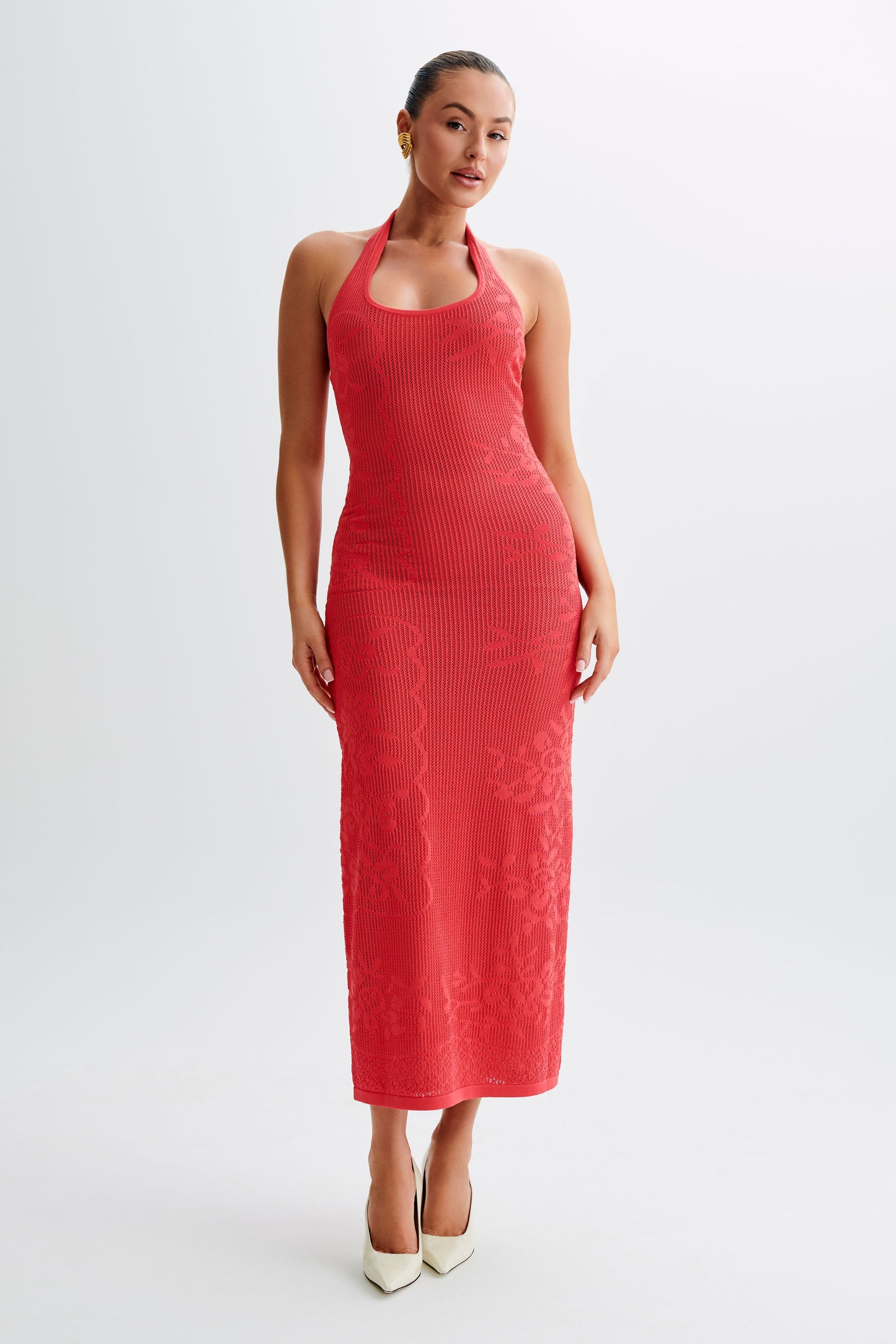 PATRIZIA Triko Halter Maxi Elbise