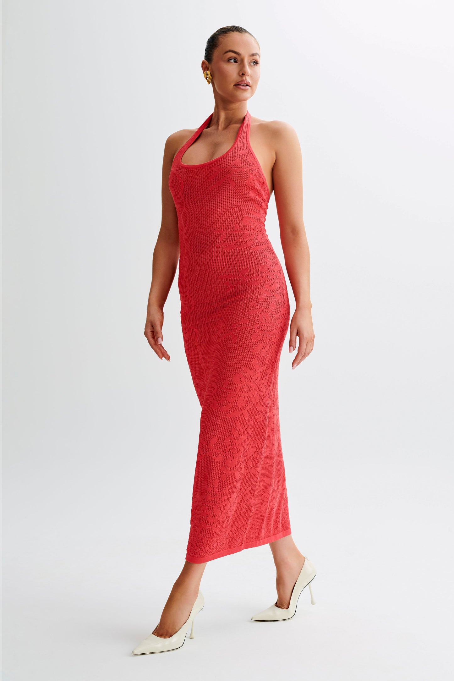 PATRIZIA Triko Halter Maxi Elbise