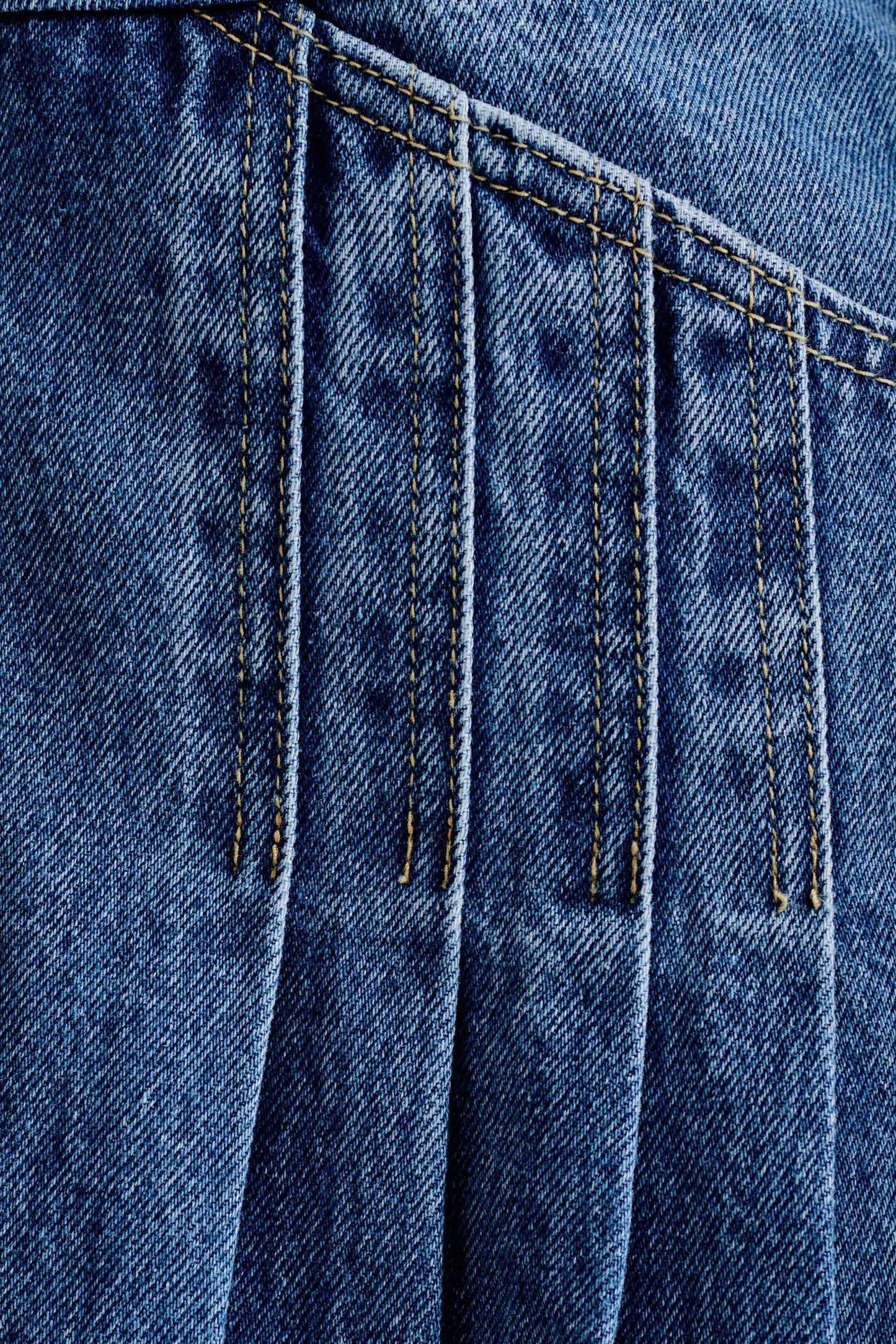 PORTER Yaka Detaylı Denim Mini Elbise