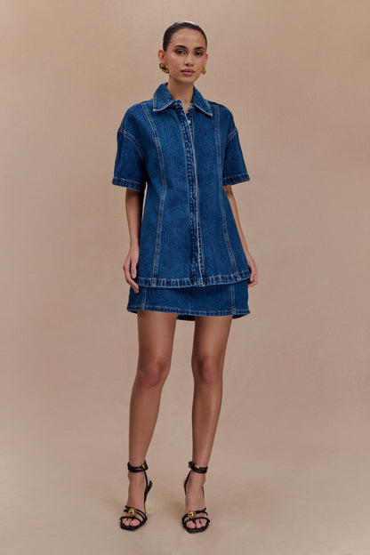 MAYA Oversized Denim Gömlek