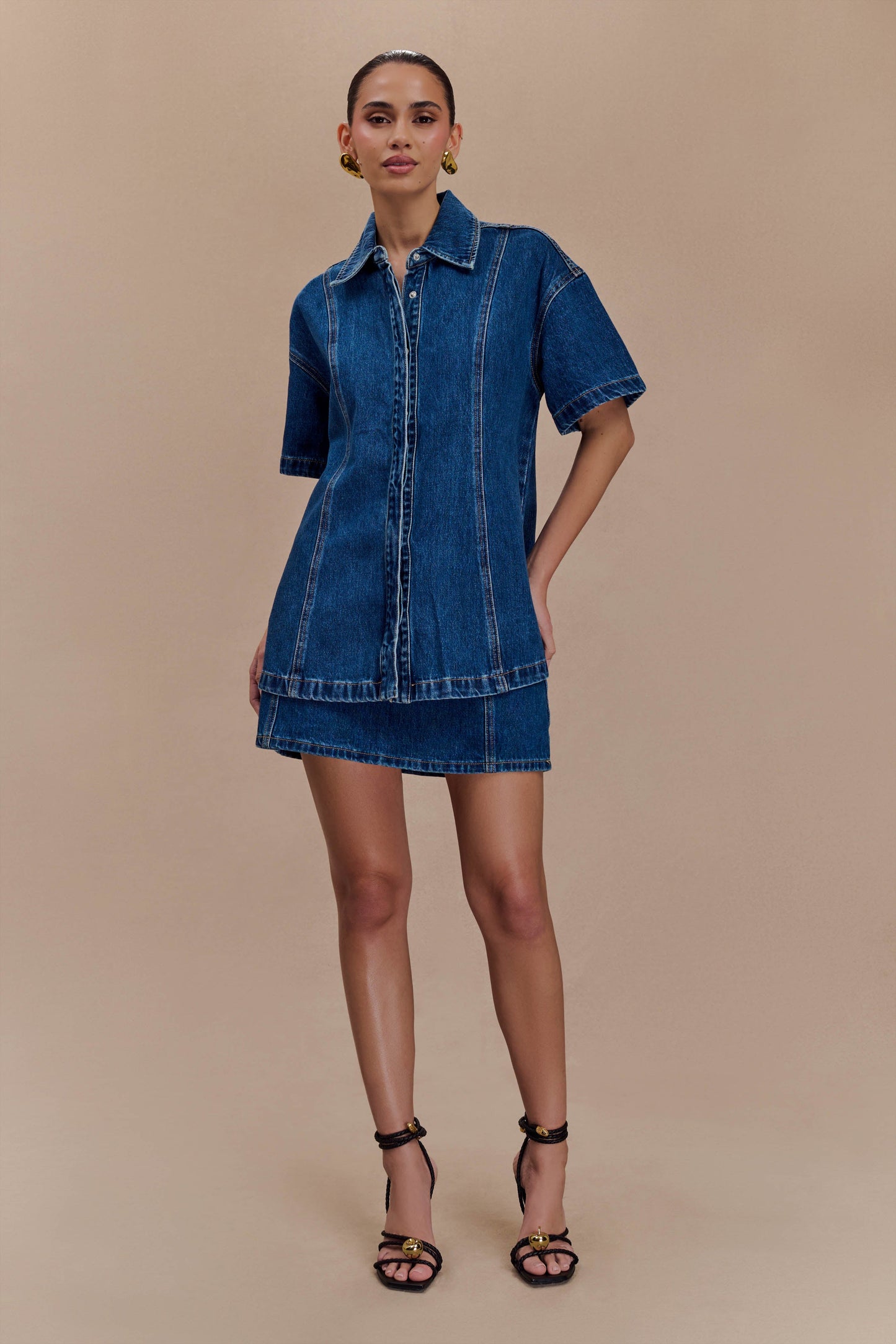 MAYA Oversized Denim Gömlek