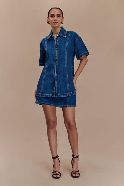 MAYA Oversized Denim Gömlek