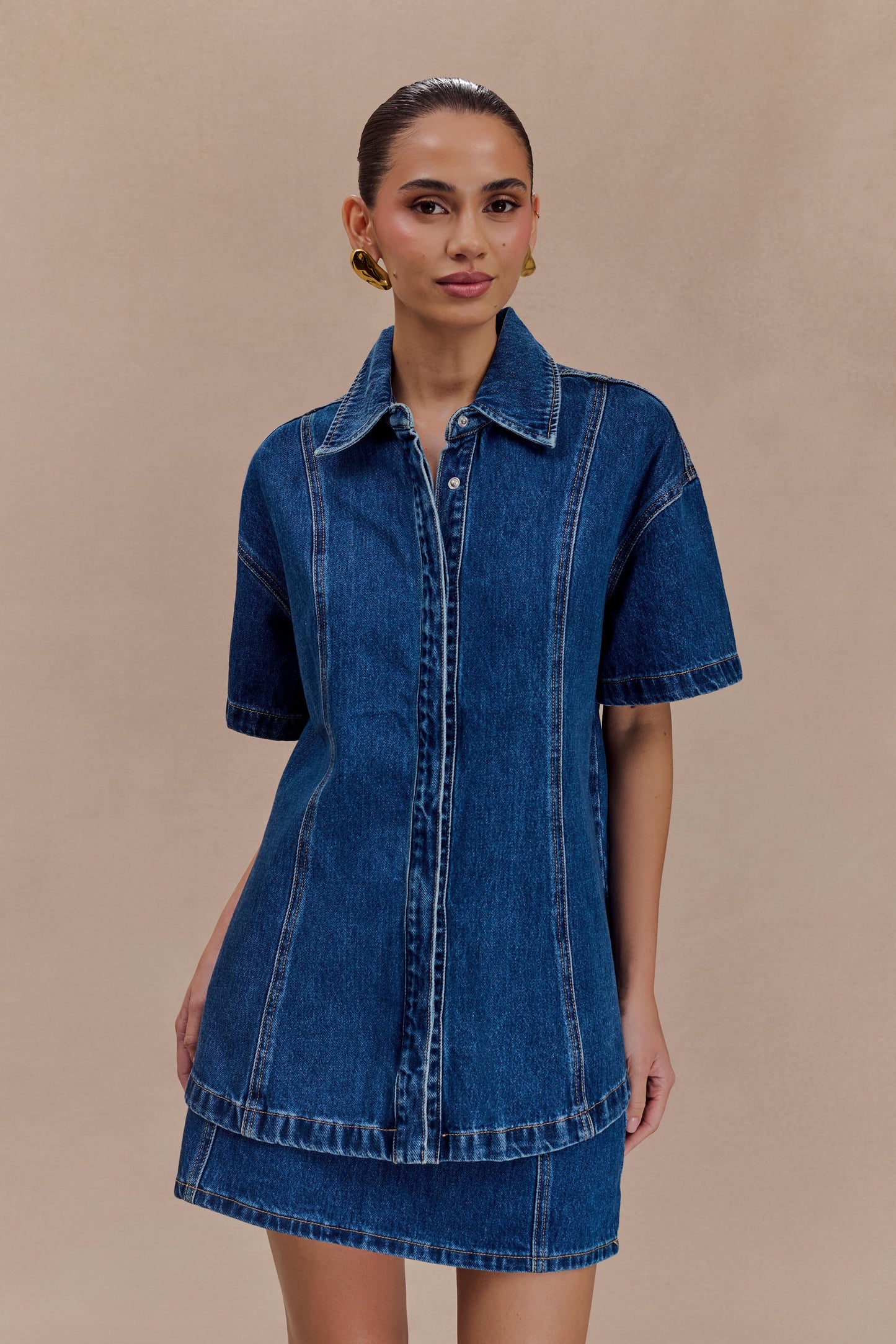 MAYA Oversized Denim Gömlek