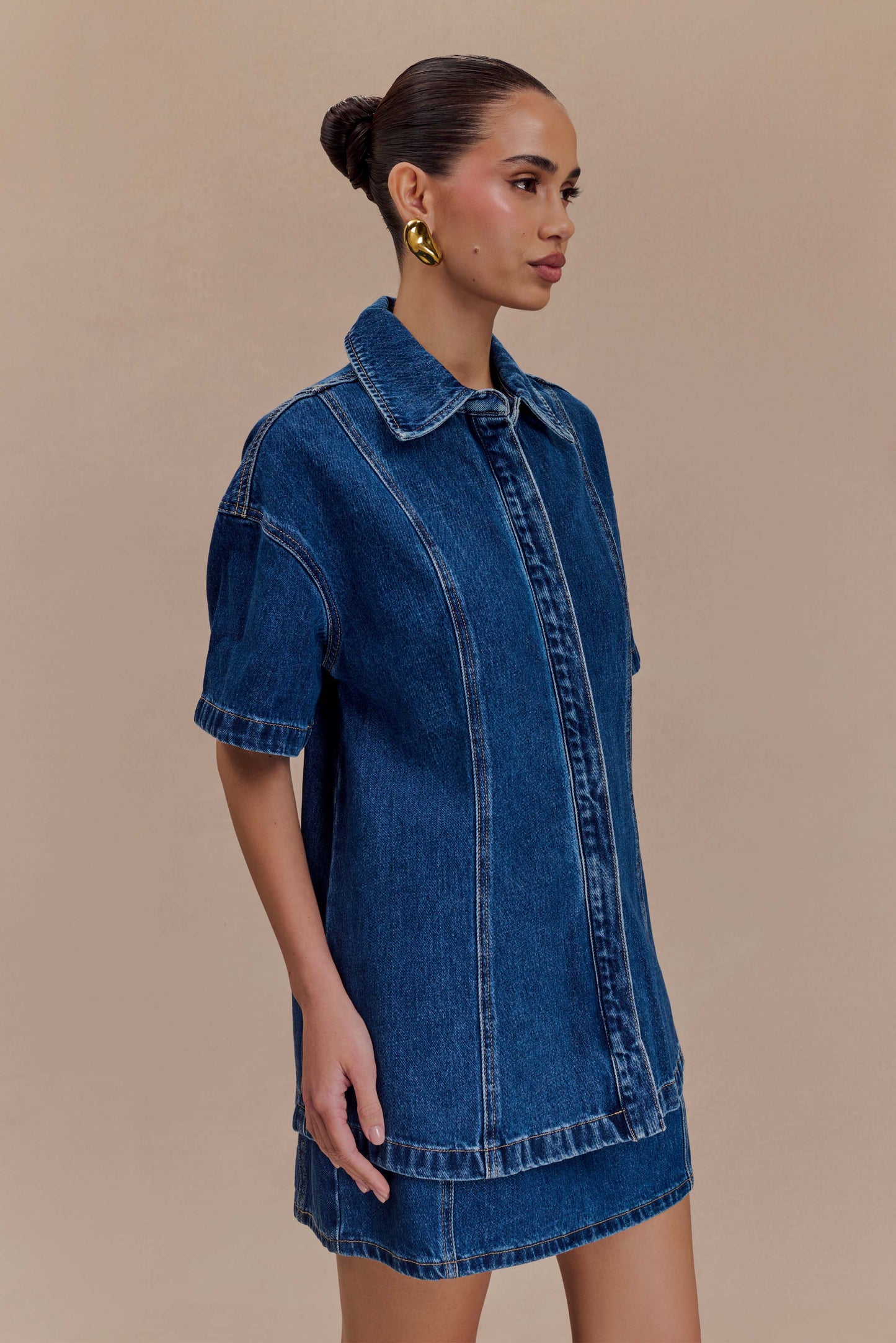 MAYA Oversized Denim Gömlek