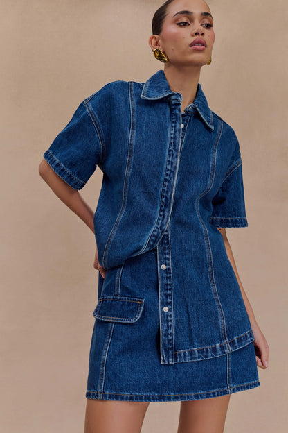 MAYA Oversized Denim Gömlek