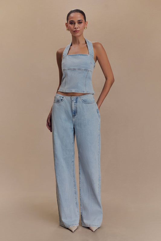 Caitlin Mid Bel Denim Flare Jeans