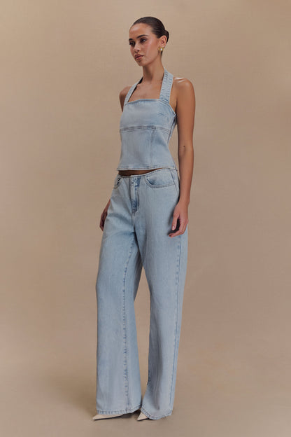 Caitlin Mid Bel Denim Flare Jeans