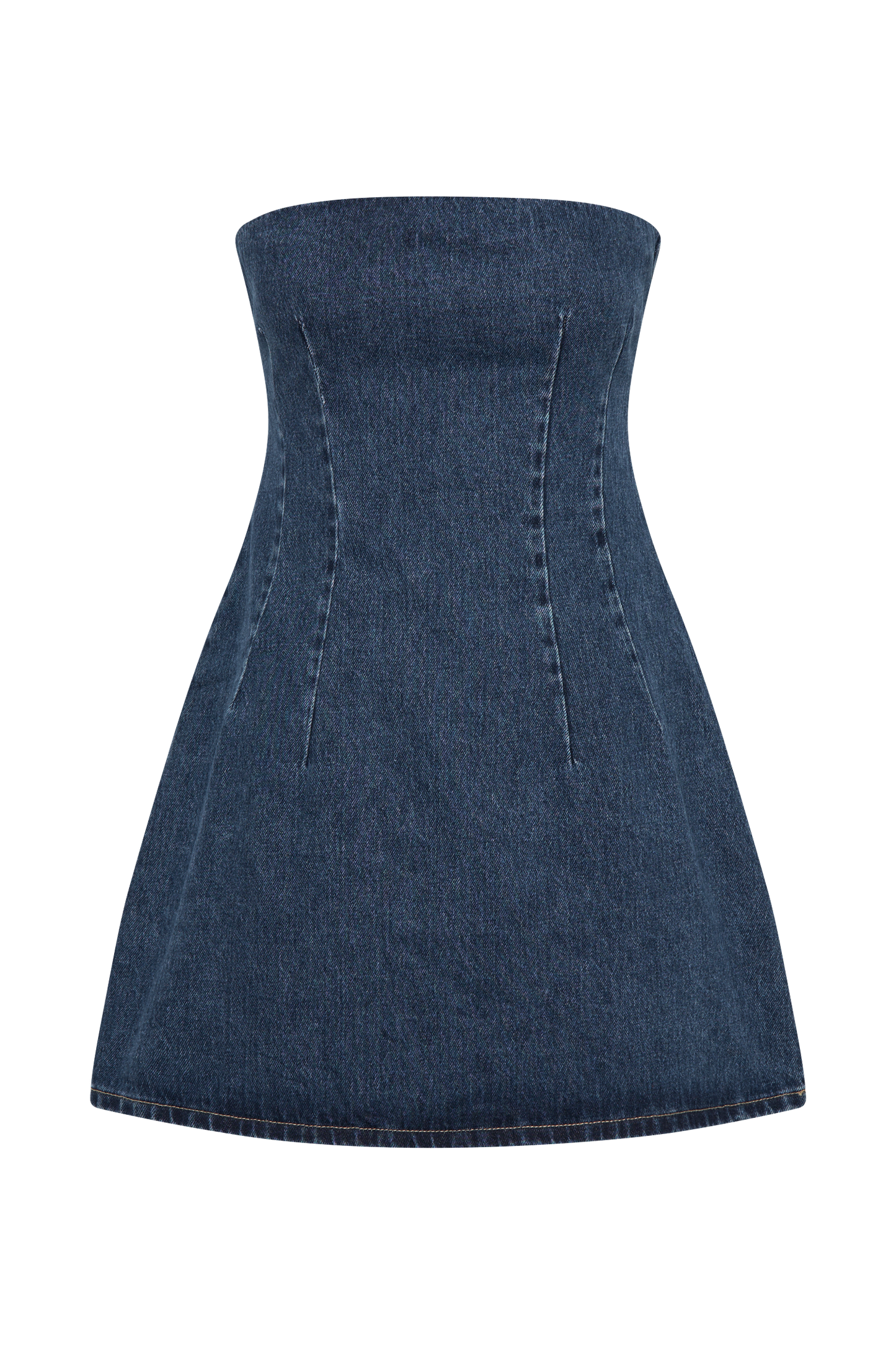 Cecily Straplez Denim Mini Elbise