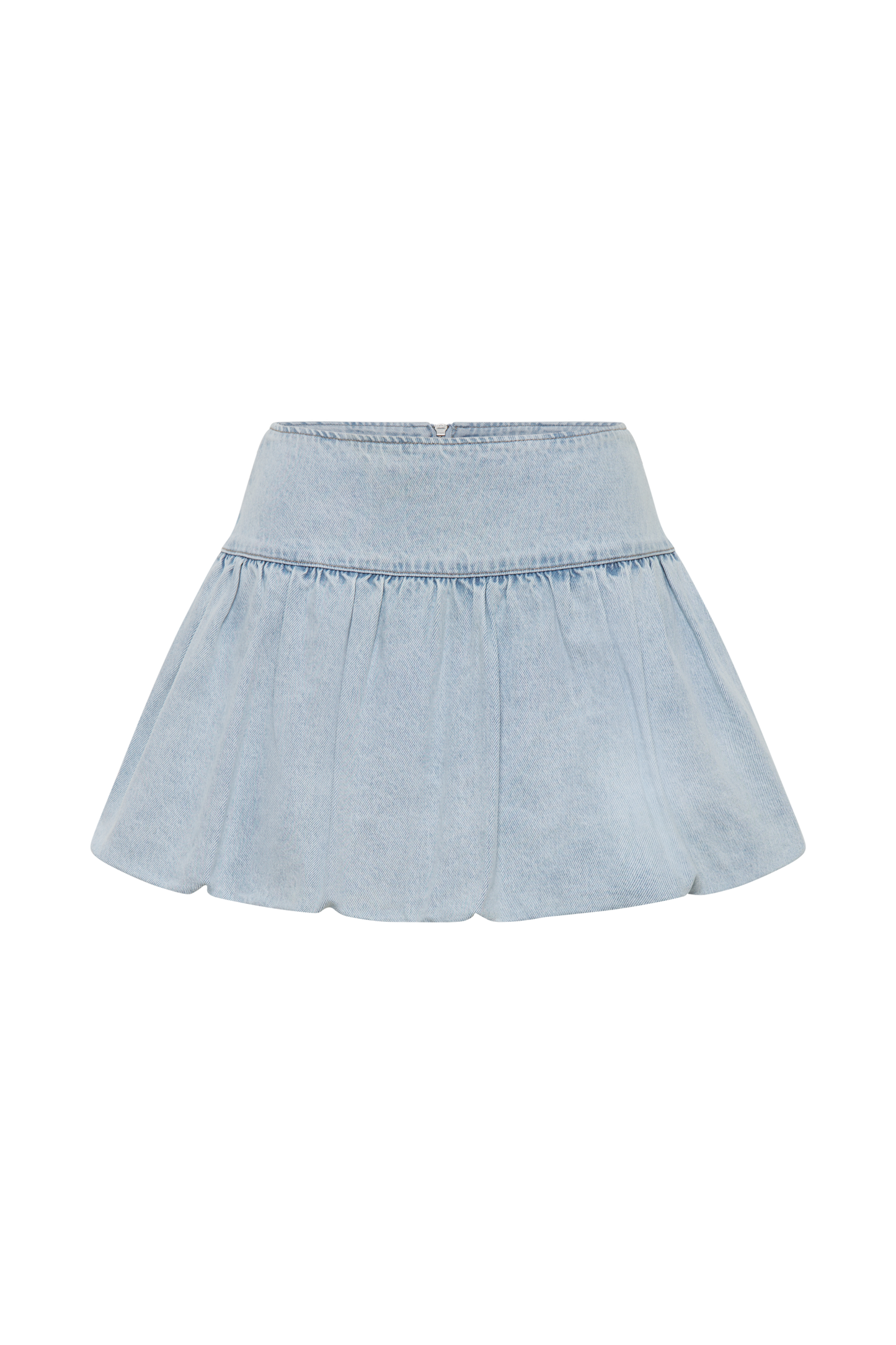 Genia Baloncuklu Denim Mini Etek