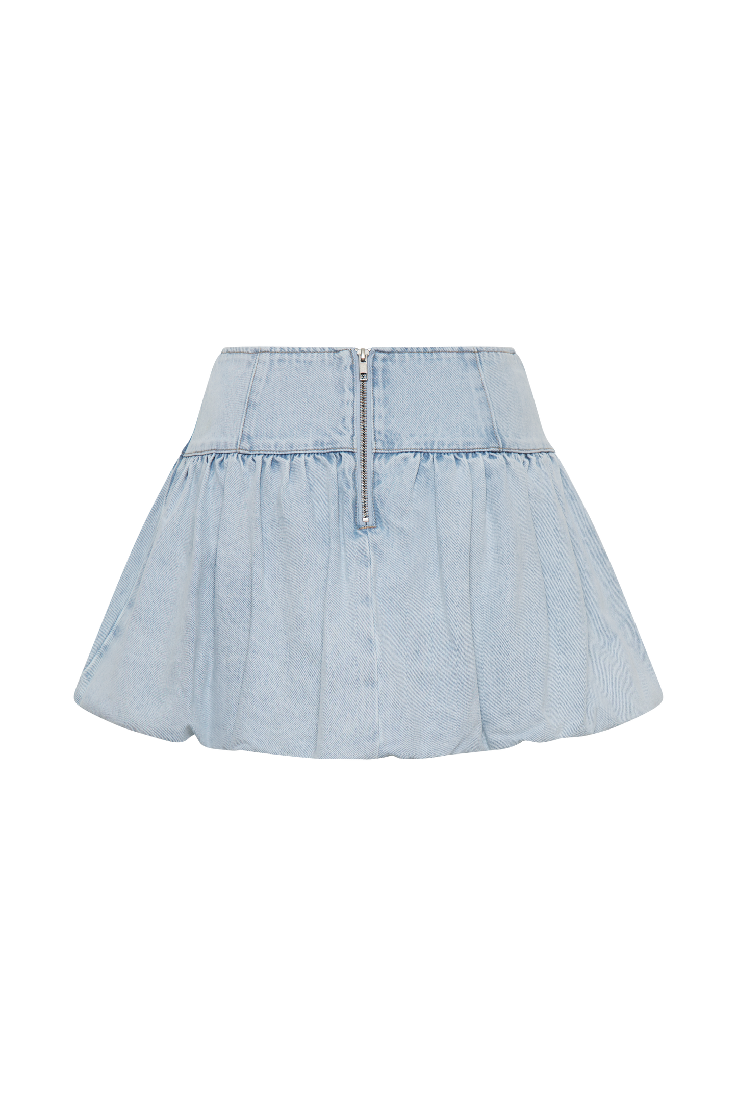 Genia Baloncuklu Denim Mini Etek