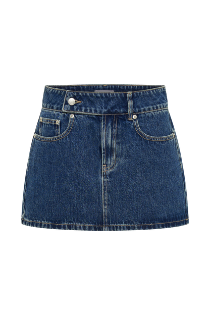 Julienne Denim Mini Etek