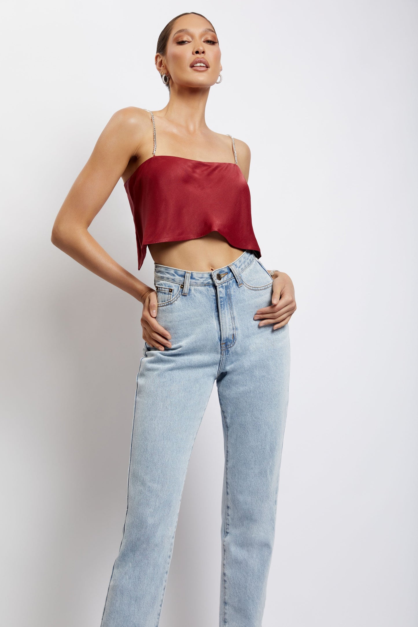 Dayana Düz Kesim Crop Top